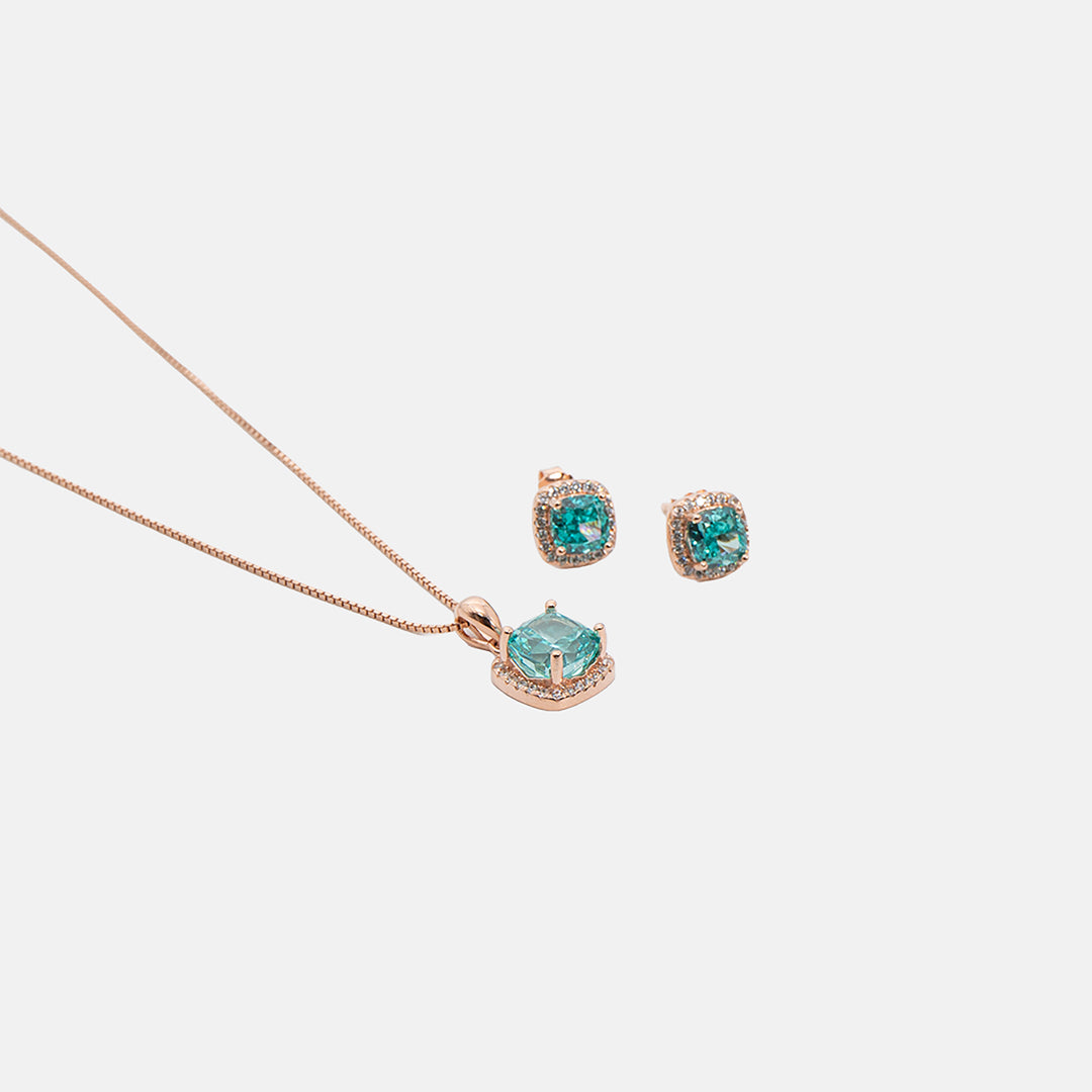 Glacira Pendant With Earrings