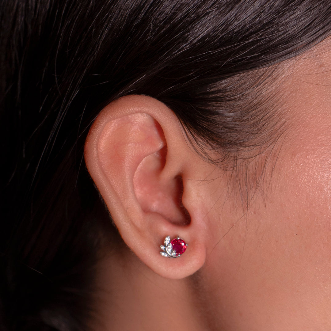 Rubistra Pendant With Earrings