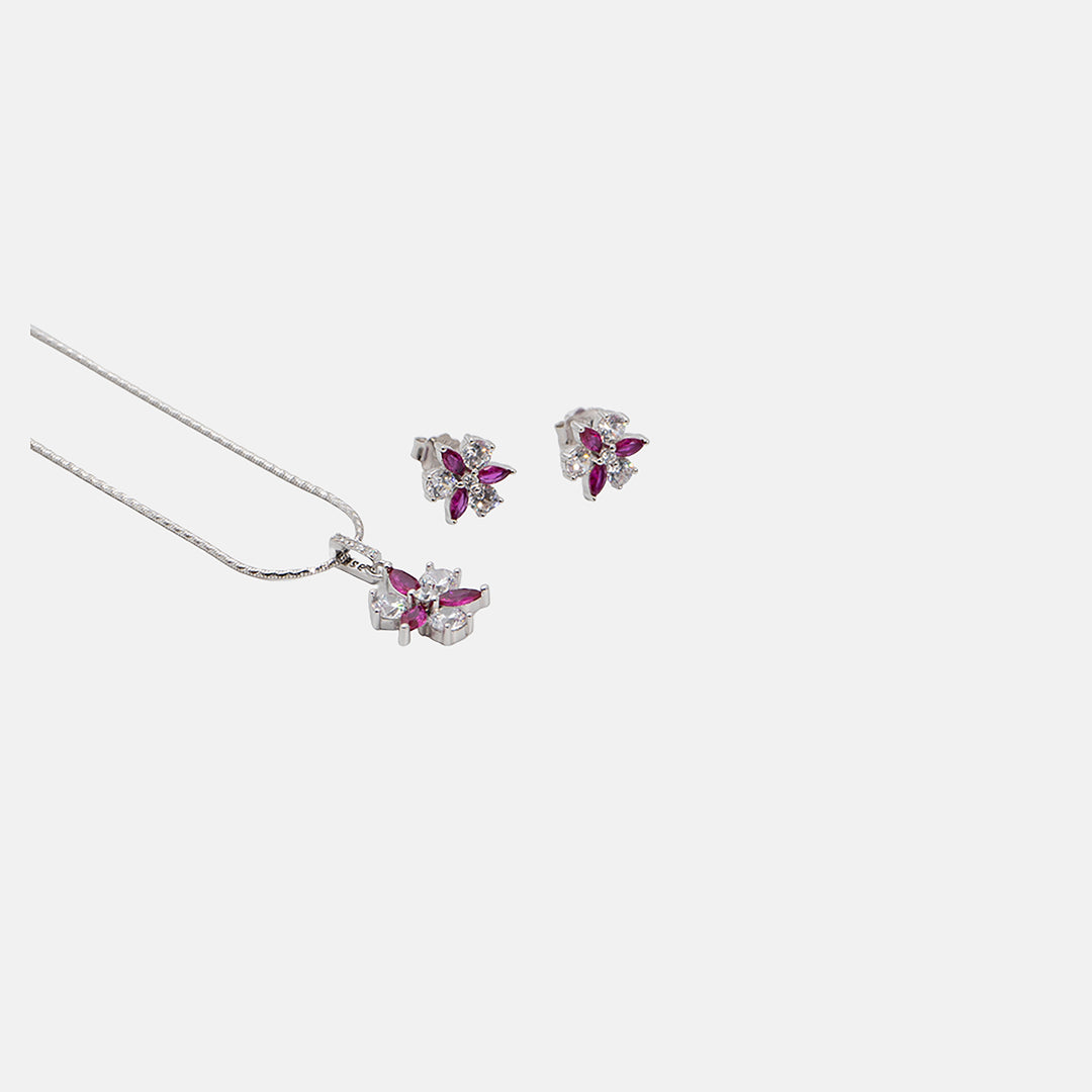 Rubisca Pendant With Earrings