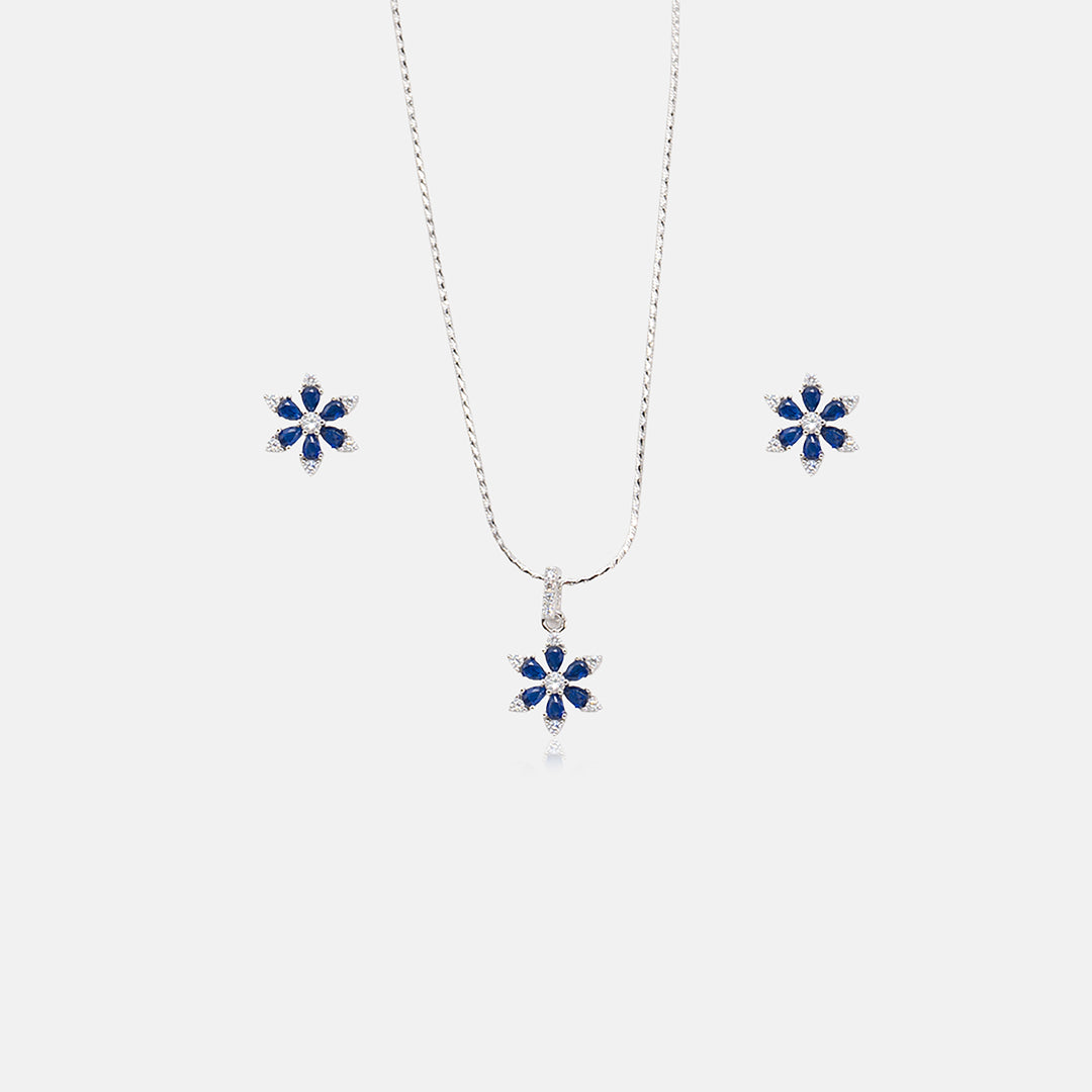 Snowfleur Pendant With Earrings
