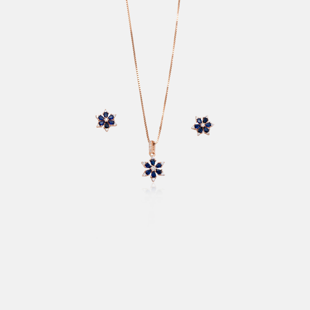 Snowfleur Pendant With Earrings