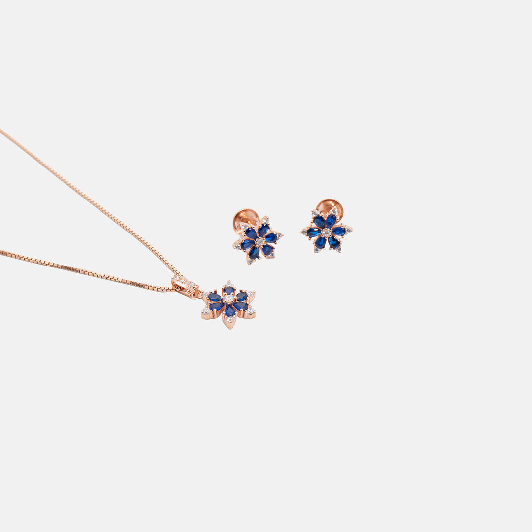 Snowfleur Pendant With Earrings