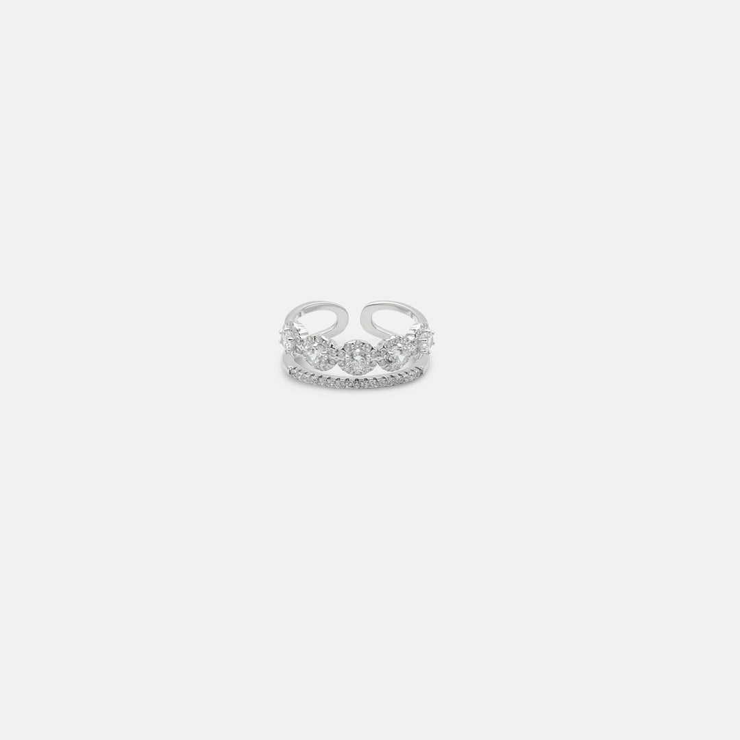 Aureline adjustable band ring