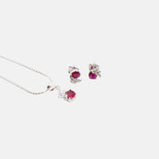 Rubistra Pendant With Earrings